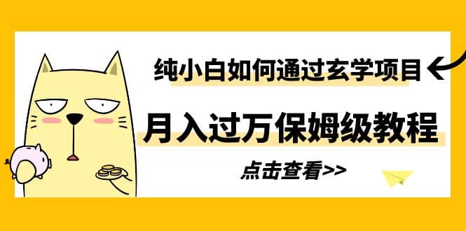 纯小白如何通过玄学项目月入过万保姆级教程创业经验分享-网创吧-网创项目资源站-副业项目-创业项目-搞钱项目创业经验分享