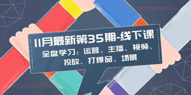 11月最新-35期-线下课：全盘学习：运营、主播、视频、投放、打爆品、场景创业经验分享-网创吧-网创项目资源站-副业项目-创业项目-搞钱项目创业经验分享