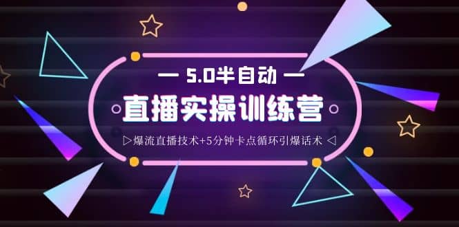 蚂蚁·5.0半自动直播2345打法，半自动爆流直播技术+5分钟卡点循环引爆话术创业经验分享-网创吧-网创项目资源站-副业项目-创业项目-搞钱项目创业经验分享