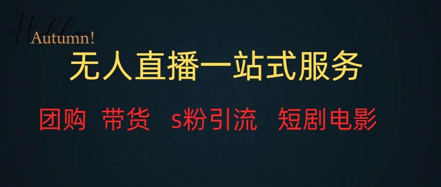 无人直播全套服务，变现稳定创业经验分享-网创吧-网创项目资源站-副业项目-创业项目-搞钱项目创业经验分享