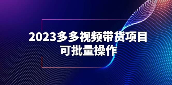 2023多多视频带货项目，可批量操作【保姆级教学】创业经验分享-网创吧-网创项目资源站-副业项目-创业项目-搞钱项目创业经验分享