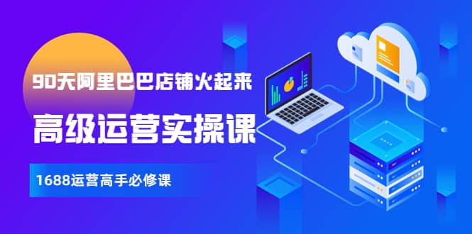 【90天阿里巴巴店铺火起来】高级运营实操课，1688运营高手必修课创业经验分享-网创吧-网创项目资源站-副业项目-创业项目-搞钱项目创业经验分享