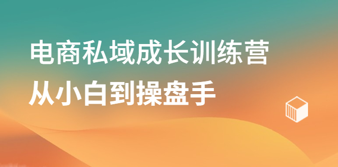 电商私域成长训练营，从小白到操盘手创业经验分享-网创吧-网创项目资源站-副业项目-创业项目-搞钱项目创业经验分享