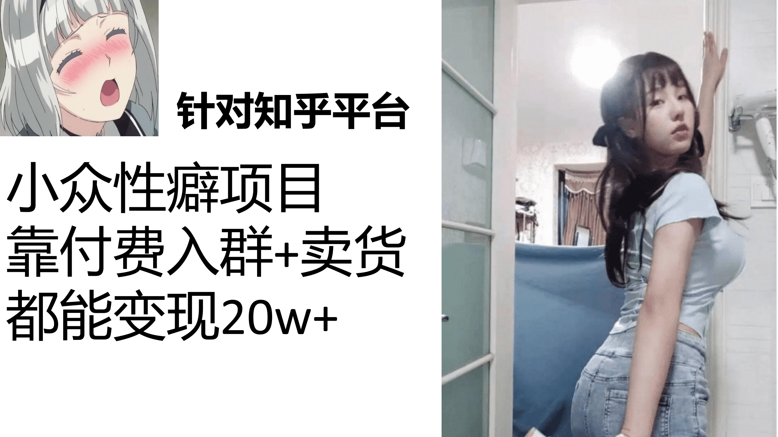 知乎小众性癖项目，Lsp的钱才是最好赚的，付费建群+卖货变现20w创业经验分享-网创吧-网创项目资源站-副业项目-创业项目-搞钱项目创业经验分享