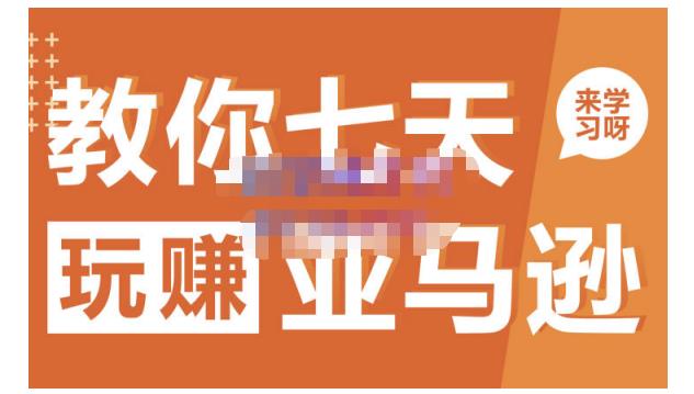 晟尧跨境·教你七天玩赚亚马逊，教你轻松玩赚亚马逊，适合小白学习创业经验分享-网创吧-网创项目资源站-副业项目-创业项目-搞钱项目创业经验分享