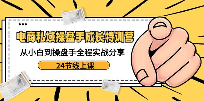 电商私域-操盘手成长特训营：从小白到操盘手全程实战分享-24节线上课创业经验分享-网创吧-网创项目资源站-副业项目-创业项目-搞钱项目创业经验分享