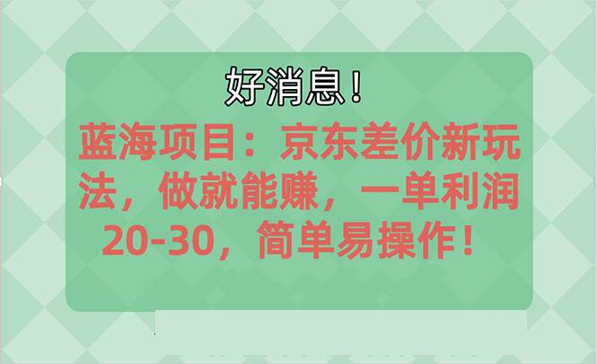 越早知道越能赚到钱的蓝海项目：京东大平台操作，一单利润20-30，简单…创业经验分享-网创吧-网创项目资源站-副业项目-创业项目-搞钱项目创业经验分享