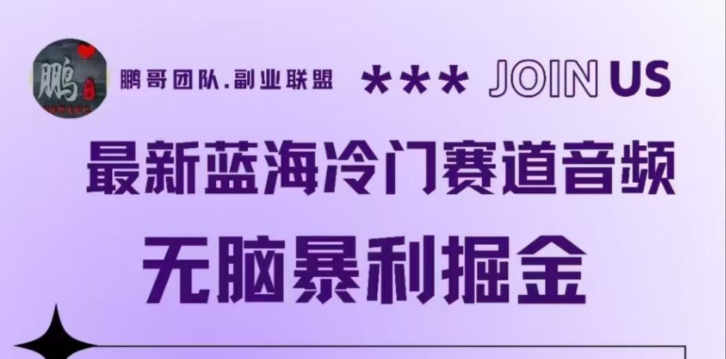最新蓝海冷门赛道音频，无脑暴利掘金创业经验分享-网创吧-网创项目资源站-副业项目-创业项目-搞钱项目创业经验分享