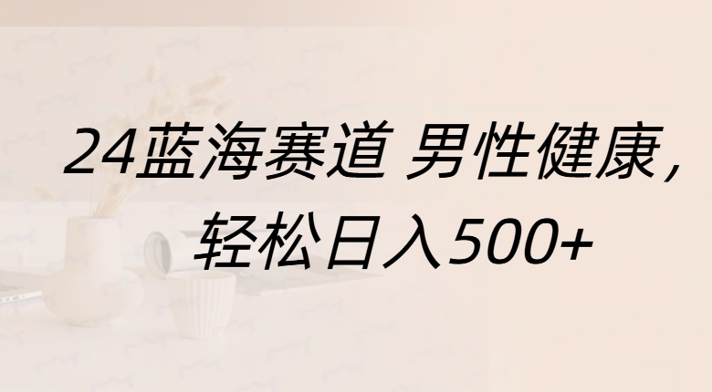 蓝海赛道 男性健康，轻松日入500+创业经验分享-网创吧-网创项目资源站-副业项目-创业项目-搞钱项目创业经验分享