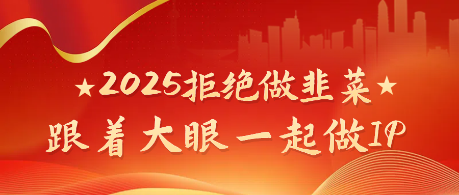 2025拒绝做韭菜，跟着大眼一起做IP创业经验分享-网创吧-网创项目资源站-副业项目-创业项目-搞钱项目创业经验分享