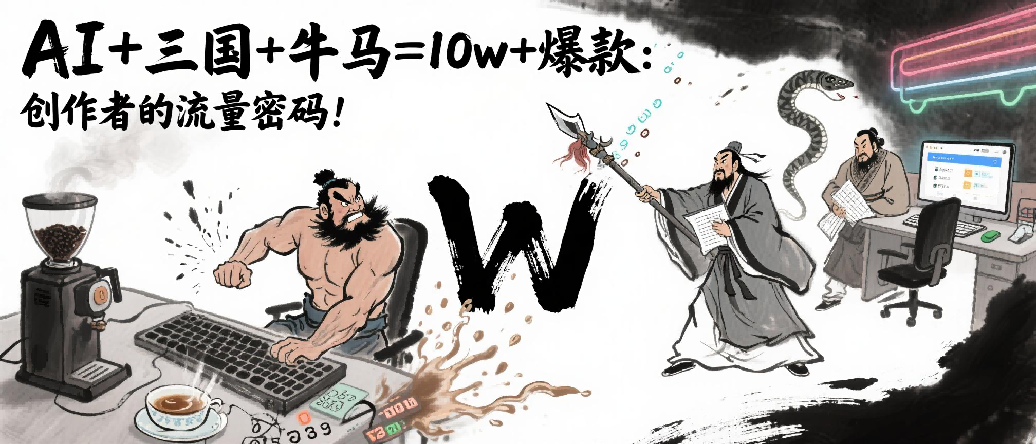 AI+三国+牛马=10w+爆款：创作者的流量密码！创业经验分享-网创吧-网创项目资源站-副业项目-创业项目-搞钱项目创业经验分享