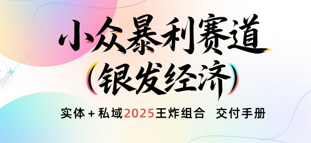 楠—小众暴利赛道（银发经济）实体+私域2025王炸组合  交付手册创业经验分享-网创吧-网创项目资源站-副业项目-创业项目-搞钱项目创业经验分享